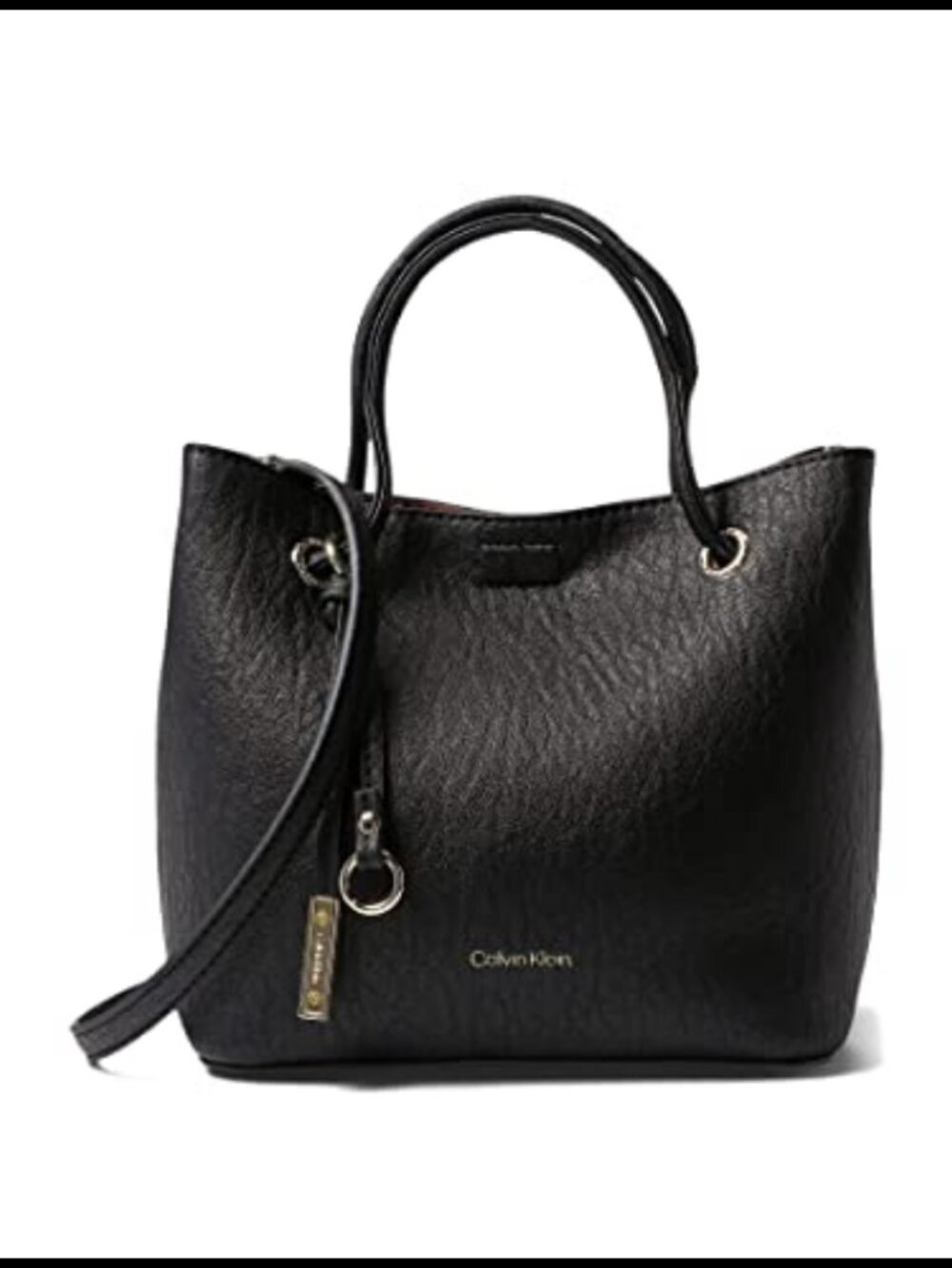 Calvin Klein Gabrianna Bubble Lamb Mini Tote Crossbody Faux Leather